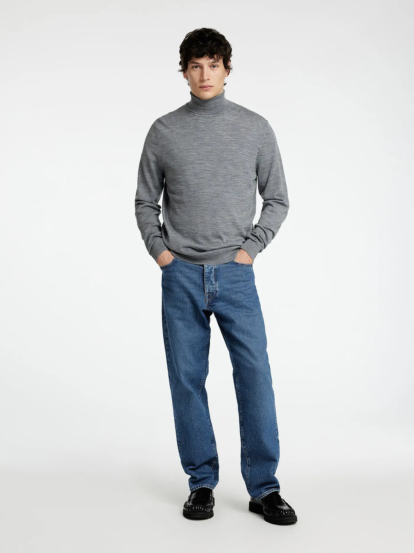 SELECTED | Rollkragenpullover SLHTRAY | grau